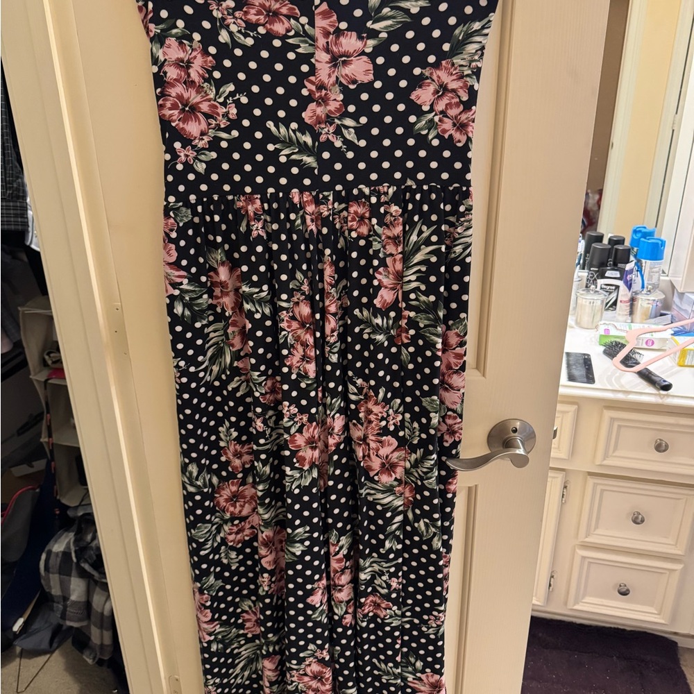SWAK Black and White Polka Dot Dress